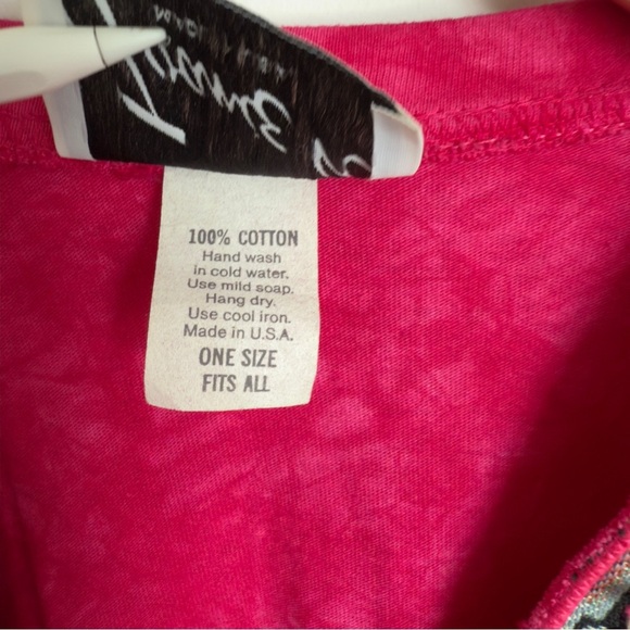 ☁️ Vintage Joanie W. Hot Pink Fringe Western Tunic – One Size - Picture 7 of 8